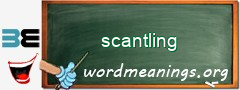 WordMeaning blackboard for scantling